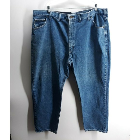 Carhartt Mens Traditional Fit Jeans Size 48X30 Blue Medium Wash Denim